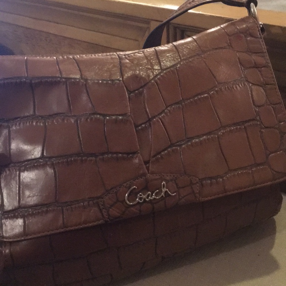Brown coach bag